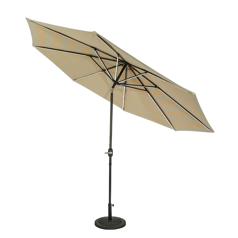Parasol de marché octogonal Calypso II Fiesta de 11 pieds avec bande led solaire - Breez-Tex