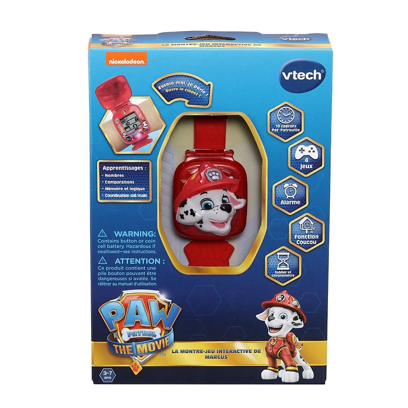 VTech PAW Patrol: Pat Patrouille Le Film - La montre-jeu interactive de Marshall - Version française