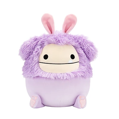 Peluche Fuzzamallows de Squishmallows 16 po de Pâques - Dilka le Bigfoot lavande avec des oreilles de lapin