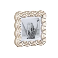 Wiggle 5x5 matted to 4x4 Square Silver Tabletop Picture Frame, WIGGLE SQ 5X5/4X4 SV