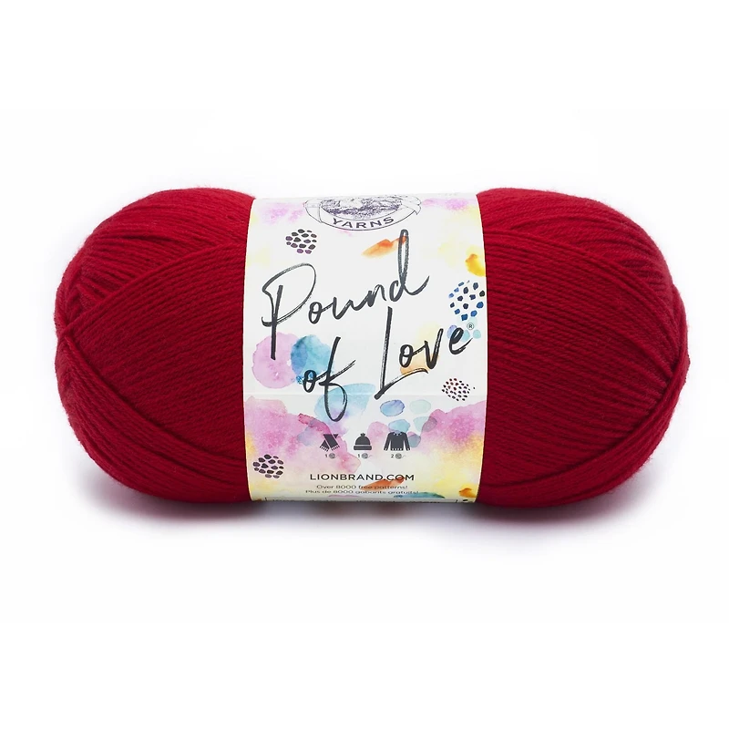 Fil Lion Brand Pound of Love Fil de Acrylique #4 Moyen 454g /932m 1 Pelote