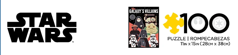 Buffalo Games Star Wars - The Galaxy's Villians Puzzle de 100 pièces imbriqué pour adultes de 6 à 99 ans