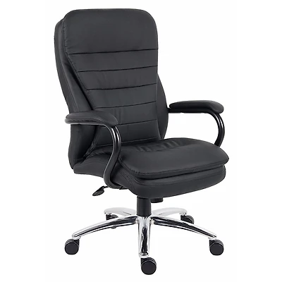 Chaise d'activité de bureau exécutif roubuste Nicer Furniture en cuir noir