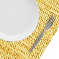 Chemin de table en coton Fabstyles Shadows, chemin de table tissé lavable pour salle à manger, cuisine, café et table de patio