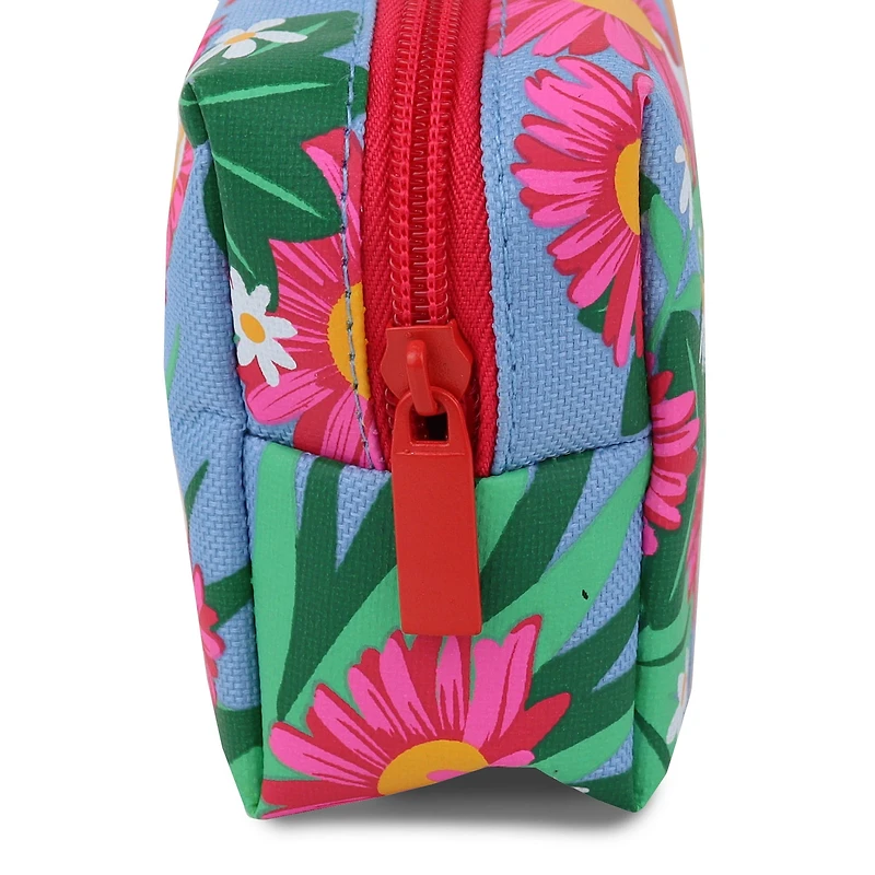 Pen+Gear Character Pencil Pouch with Cute Cow & Flower Design, Blue Polyester, Middle School and High School