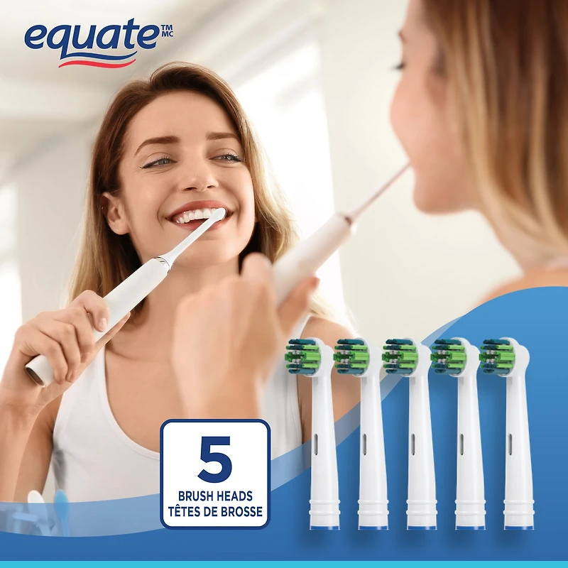 Equate EasyFlex® Total Power Replacement Brush Heads, 5 Brush Heads