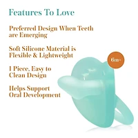 Evenflo Feeding Balance + Stage 2 Orthodontic Silicone Pacifier, Aqua