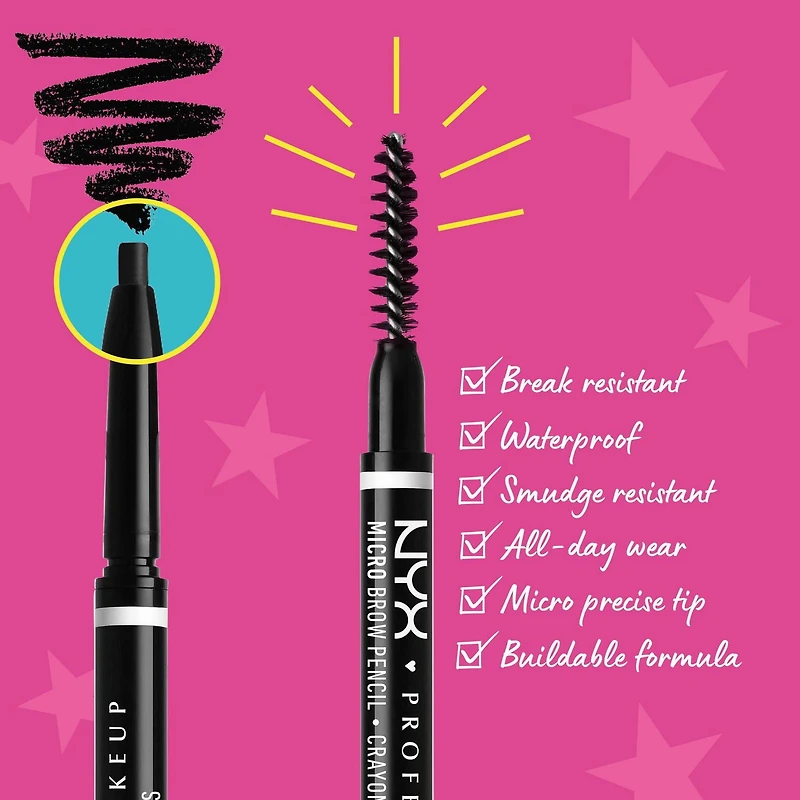 NYX PROFESSIONAL MAKEUP, Micro Brow Pencil, Precise Eyebrow Pencil - TAUPE, Mechanical brow pencil