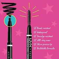 NYX PROFESSIONAL MAKEUP, Micro Brow Pencil, Precise Eyebrow Pencil - TAUPE, Mechanical brow pencil