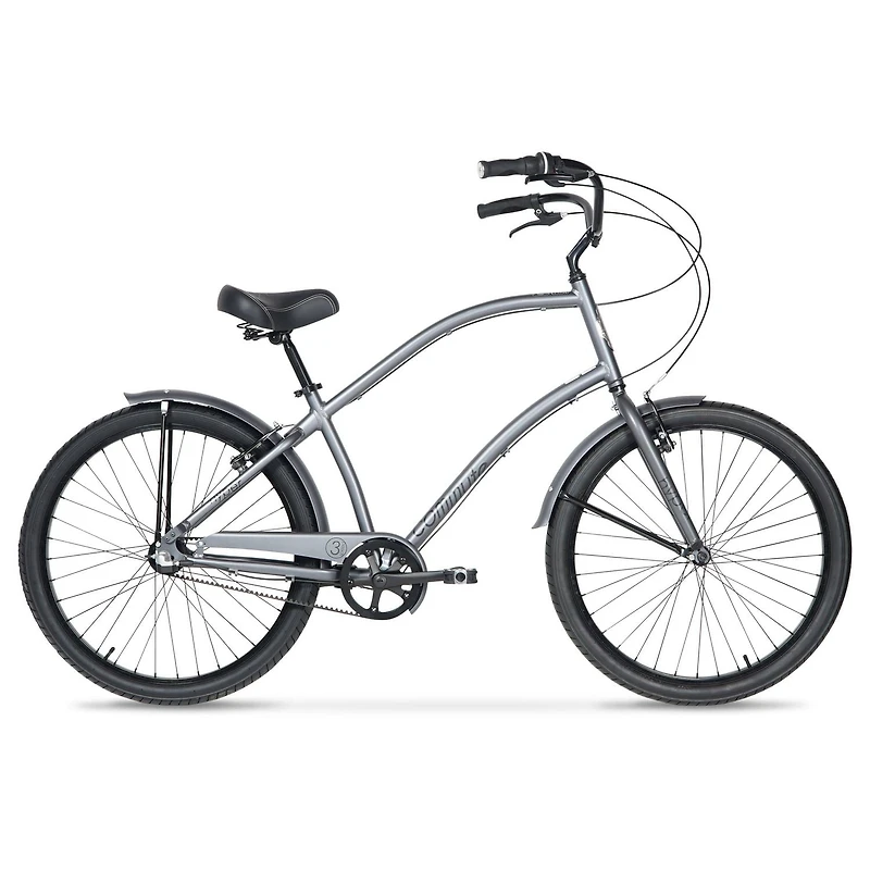 Hyper Bicycle Men's Cruiser 26" Commuter Bike, Gray