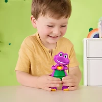 Figurine jouet Barney Mains en cur Le Monde de Barney de Fisher-Price avec musique et lumières pour enfants Âges 2Y+