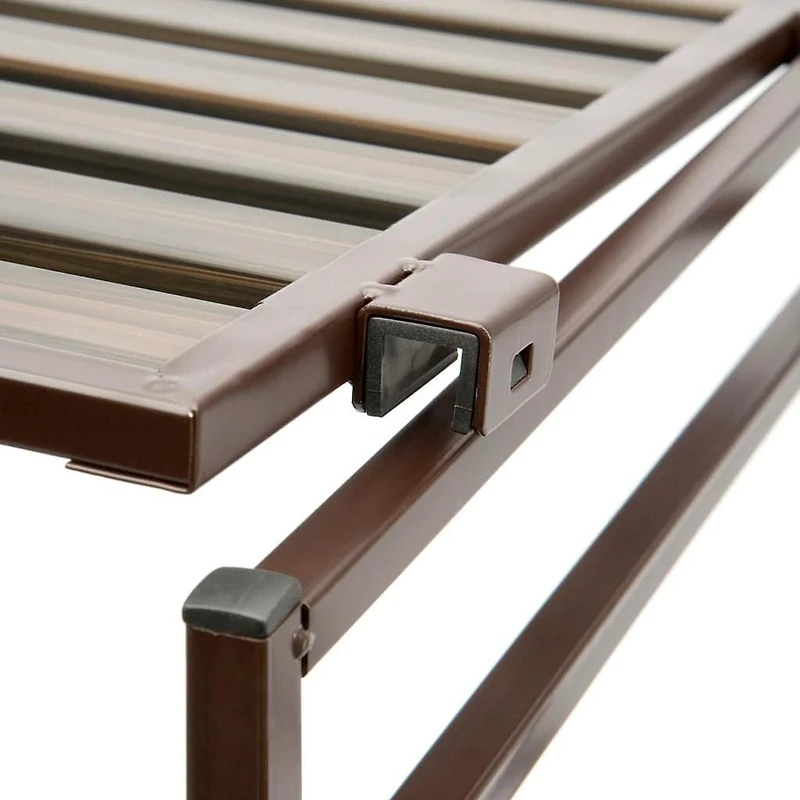 Seville Classics 3 Tier Resin-Wood Shoe Rack
