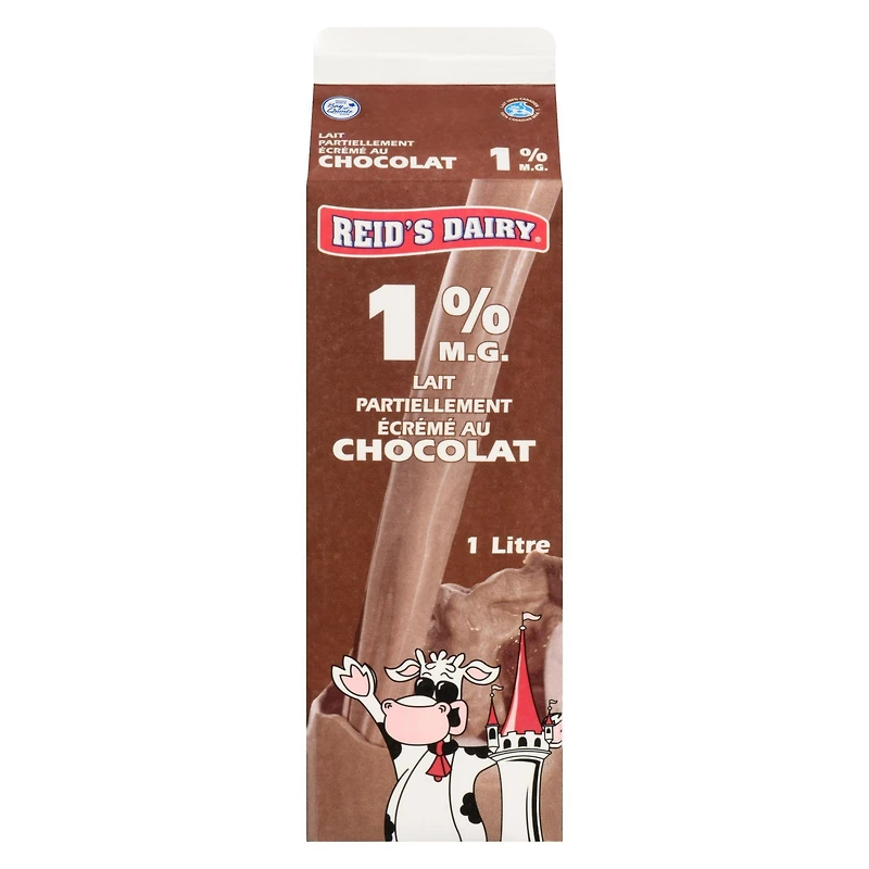 Reid's Dairy Partly Skimmed Chocolate Milk 1% M.F., 1 L