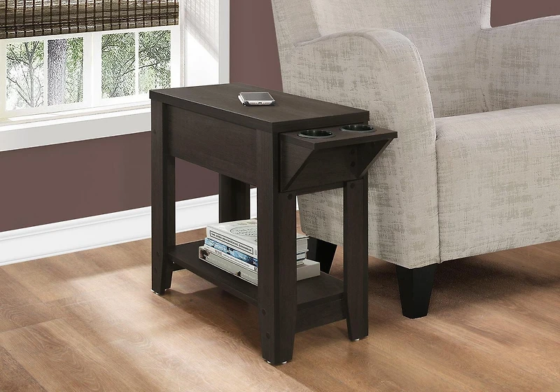 Monarch Specialties Accent Table, Side, End, Storage, Lamp, Living Room, Bedroom, Laminate, Brown, Transitional