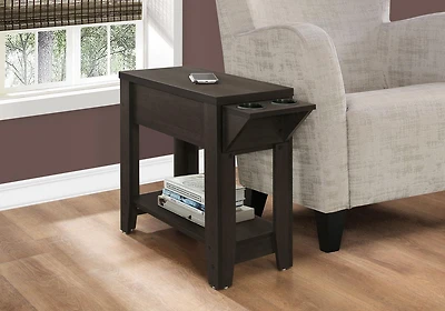 Monarch Specialties Accent Table, Side, End, Storage, Lamp, Living Room, Bedroom, Laminate, Brown, Transitional