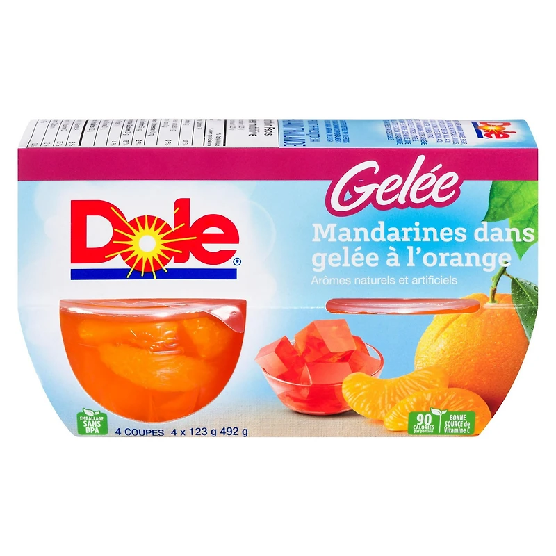Mandarines dans gelée à l’orange de Dole 4 coupes, 492 g