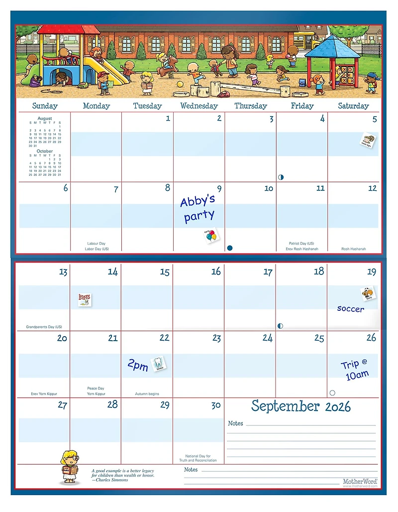 Calendrier magnétique Motherword 2027 - anglais