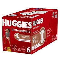 Couches pour bébés Huggies Little Movers, taille 6 (35 livres et plus), 84 couches
