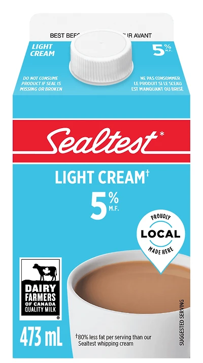 Crème légère 5 % Sealtest 473ML 473 ML