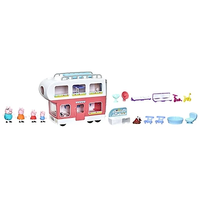 Peppa Pig Toys Peppa's Family Motorhome Playset, Preschool Toys for Ages 3+ with Sound Effects