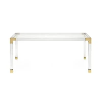 TABLE À MANGER EN ACRYLIQUE, table à manger de luxe et de haute qualité.<br>29,5"H x 72"L x 36"P