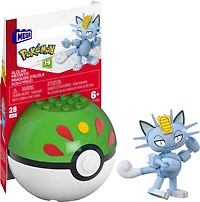 MEGA Pokémon Figurine articulée Miaouss d’Alola, 28 pièces