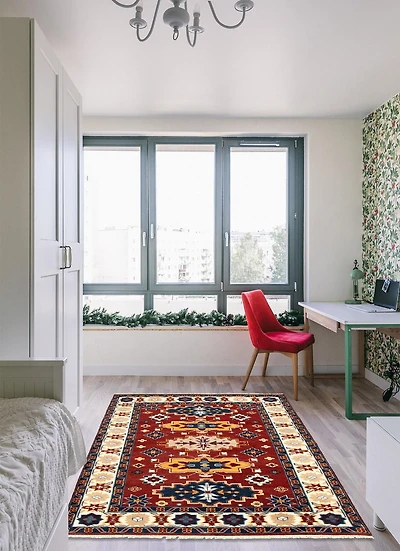 ECARPETGALLERY 100% Wool Traditional Indoor Area Rug for Entrance, Bedroom, Living Room and Dining Room
