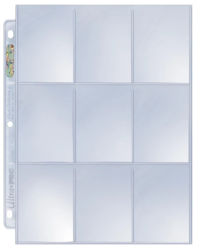 Ultra PRO Platinum Series Pocket Pages (100ct) pour Cards et Photos 9-Pocket pour 2-1/2" x 3-1/2" Standard Size Cards