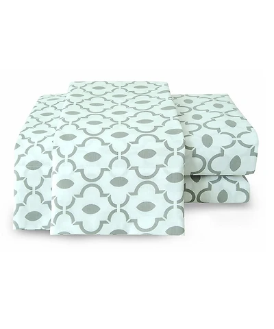 Johnson Home 200 TC Bed Sheet Set - Printed Cotton Sheets