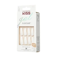 KISS Gel Fantasy - 28 faux ongles, longs Haut volume.