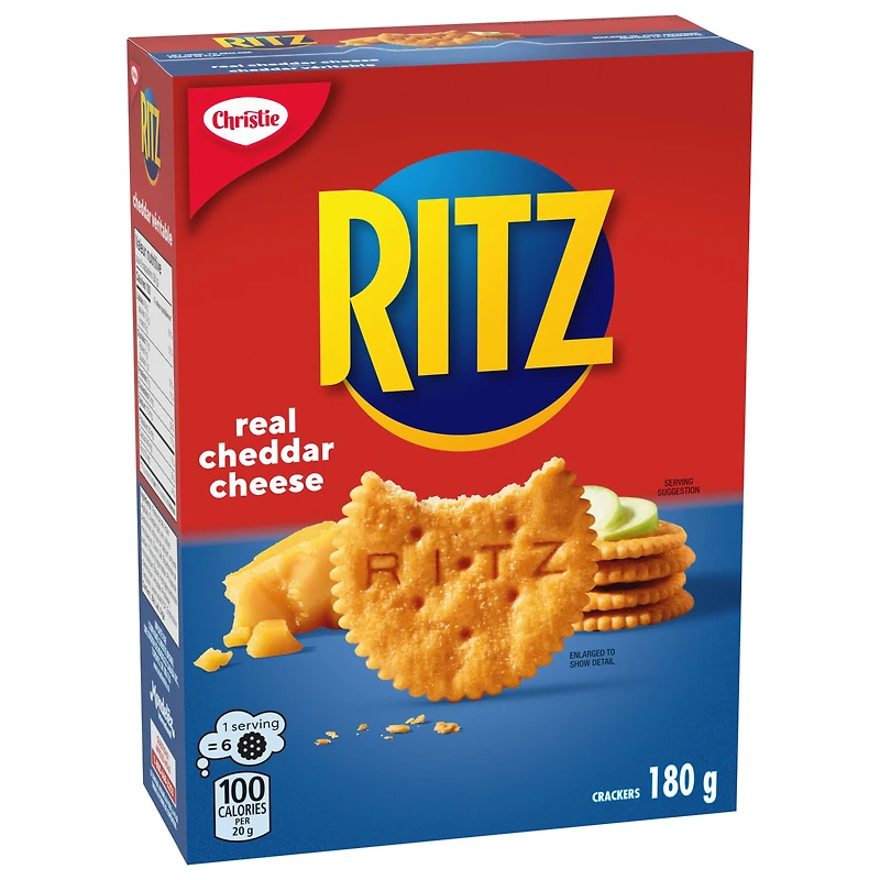 Ritz Real Cheddar Cheese Crackers, 180 g