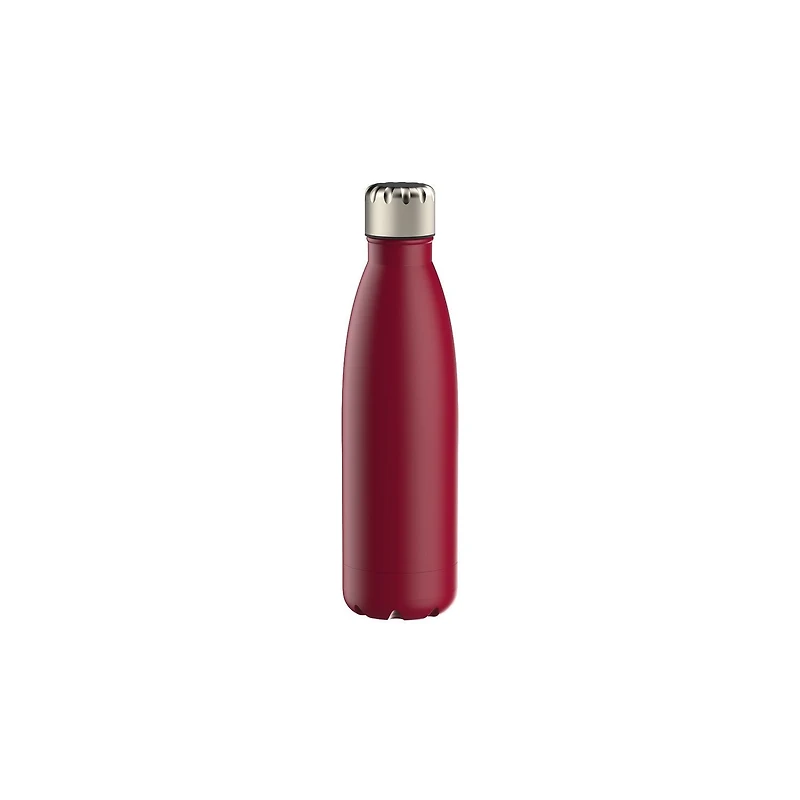 GoZone 5mm Printed Yoga Mat with Solid Colour Water Bottle – Waves - Burgundy Combo
