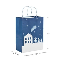 Assortiment de sacs-cadeaux Hallmark de Noël, paquet de 5 grands sacs (Rouges, verts et bleus)