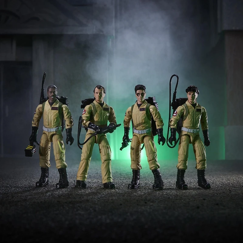 Ghostbuster Plasma Pack, coffret de 4 figurines de collection de 9 cm avec articulations à anneau caoutchouc, à partir de 4 ans