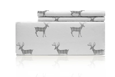 Johnson Home Premium 160 GSM Ultra Plush, Breathable and Durable, Combed Cotton Flannel Sheet Set - Deep Pocket - Easy to Fit - Cozy Bed Sheets