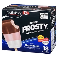 Chapman's Super Frosty Light Ice Cream Bars Neapolitan, 18x75ml, Chap Sup Frosty Choc Dip Neapolitan 18x75ml