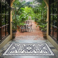 ECARPET Indoor/Outdoor for Balcony, Patio and Garden Aaya Blue Rug