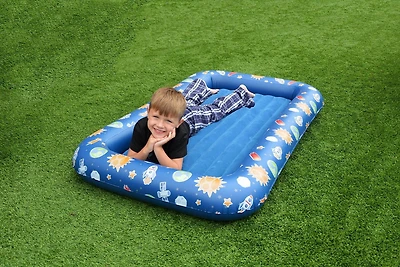 Ozark Trail Espace extérieur lit gonflable pour enfants flocké en bleu, 5 pi pour les âges 3 ans et plus Pour les enfants jusqu’à 110lb