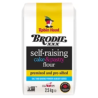 Robin Hood Brodie, farine auto-levante pour gâteaux et pâtisseries, 2,5 kg, faite à 100 % de blé canadien Farine préparée pour gâteaux et pâtisseries 2.5kg