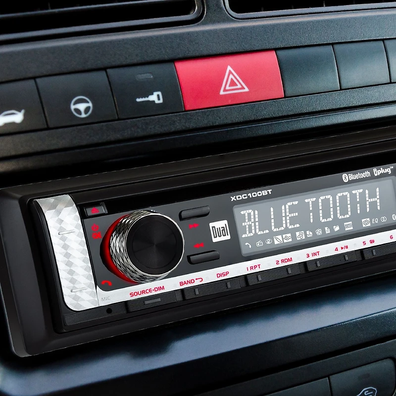 Dual Electronics XDC100BT Autoradio simple DIN avec lecteur CD, Bluetooth, USB