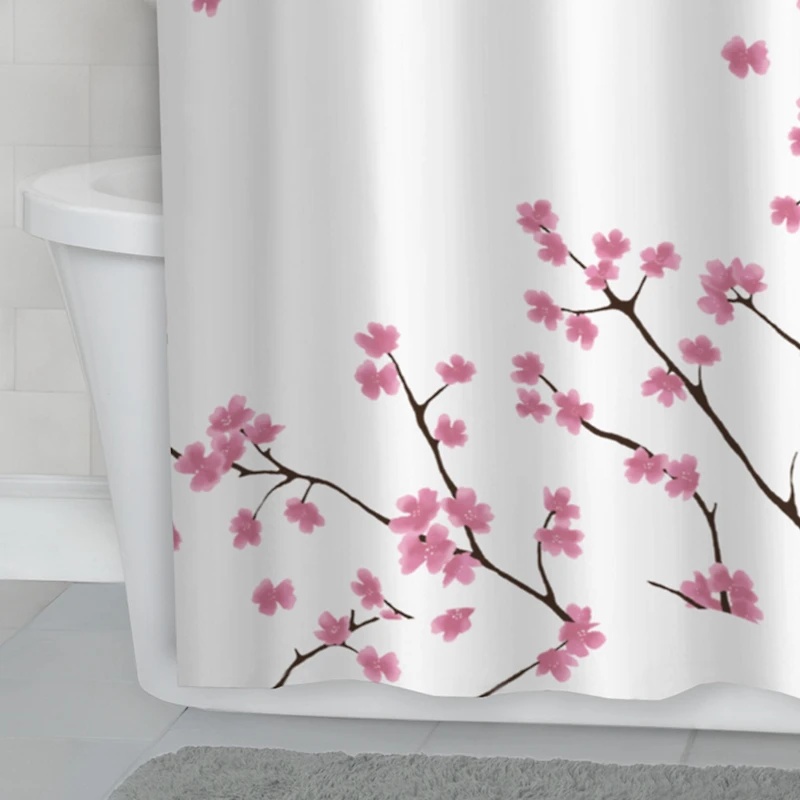 Hometrends Decorative Fabric Shower Curtain with Botanical Designs