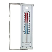 Accutemp thermomètre intérieur ou extérieur, support inclus, lectures de température en °C et °F, Blanc