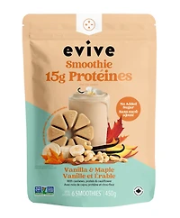 Evive Smoothie Protéiné en Cubes Frappé Érable, 450g, Végétalien, Sans OGM, Cubes Surgelés, Mélange (banane, fruits mélangés, noix de cajou etc.)