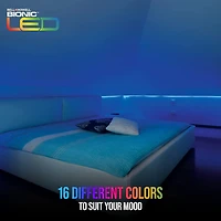 Lumière à ruban DEL Bell + Howell 10 po à changement de couleur pour chambre à coucher, 16 couleurs et 4 modes, avec télécommande Lumières LED
