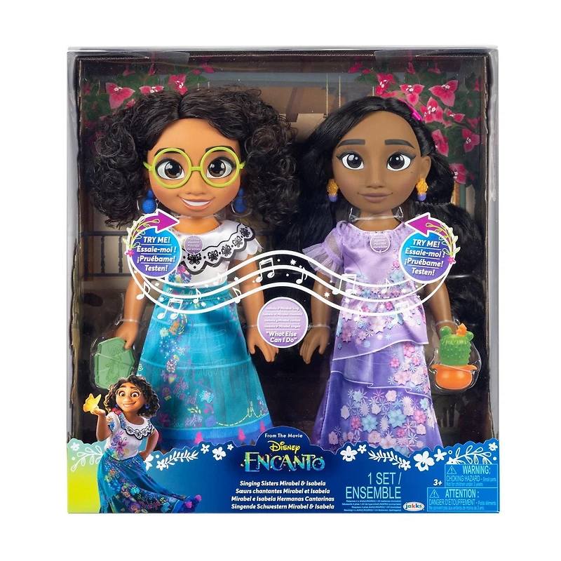 Ensemble de 2 grandes poupées de Encanto - Sœurs chantantes