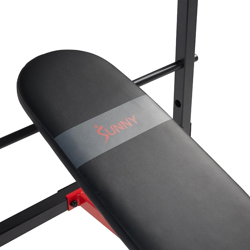 Banc de Musculation Inclinable Standard Réglable Sunny Health & Fitness avec Développeur de Jambes et Accessoire Curl Prêcheur - SF-BH623009