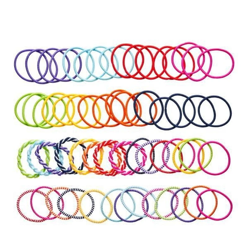 Goody Kids Ouchless Styling Essentials Hair Elastics - Assorted - 60 Ct, Goody Kids Elastics