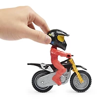 Supercross, Race and Wheelie Bike, Moto collector authentique de Ricky Carmichael, jouets pour enfants à l'échelle 1:18 pour garçons à partir de 5 ans
