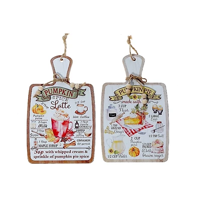 Mdf Paddle Board Recipe (Pumpkin Pie/Pumpkin Spice Latte) - Set of 2