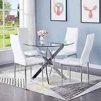 Heavenly Collection Star Dining Table with Tempered Glass
